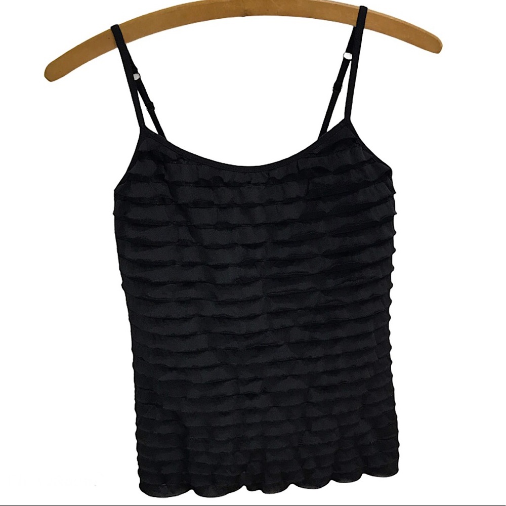 Energie Black Tiered Ruffle Tank